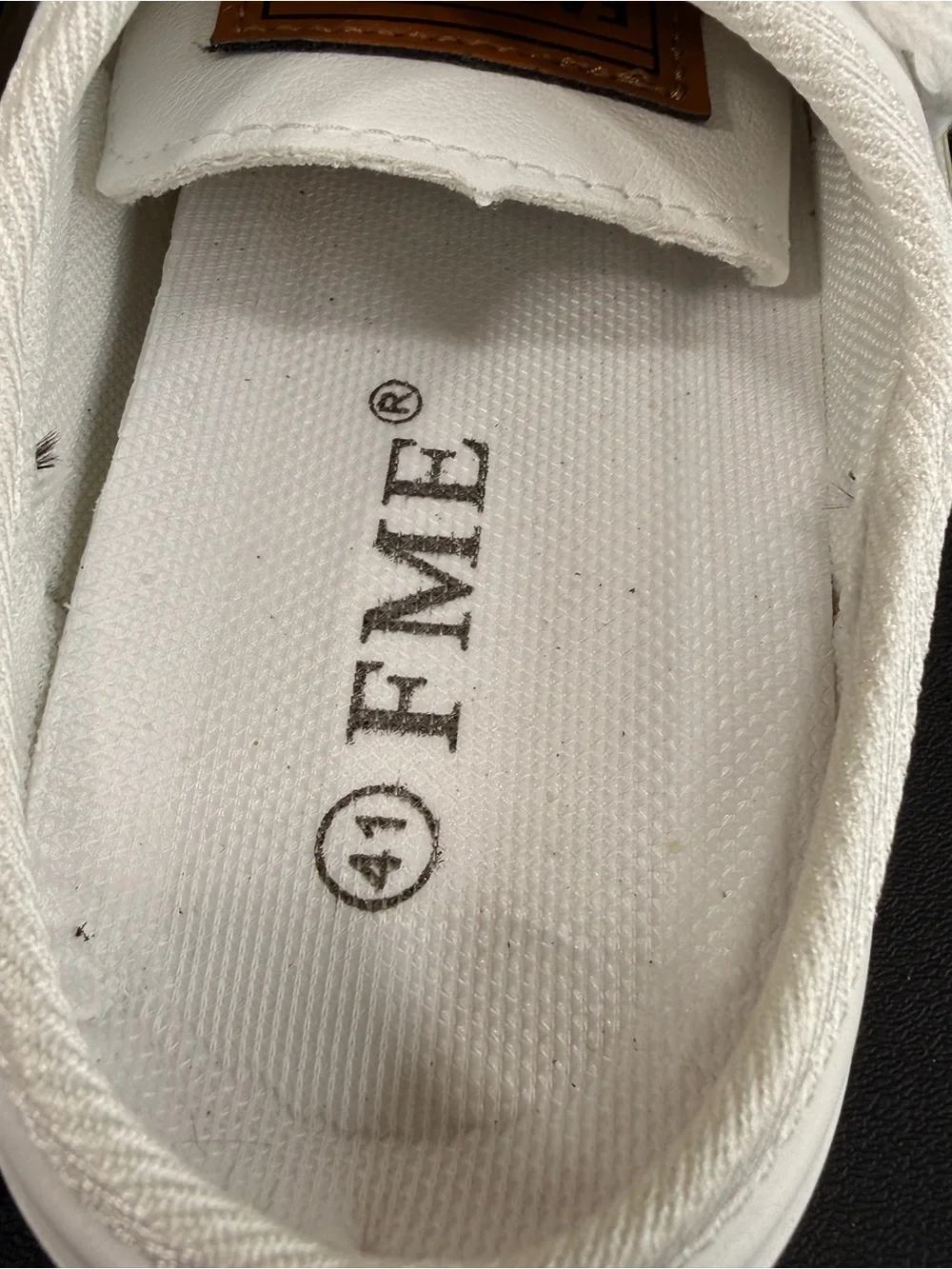 FME Sneakers Slip On Thick Soled Half-Slip In White Comfortable New With Tags 9